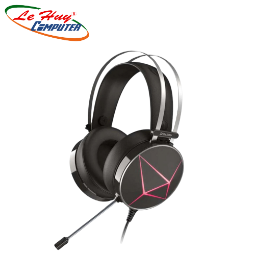 Tai nghe gaming DareU EH722X Black 7.1 - Over-ear, khử ồn chủ động, đệm da mềm