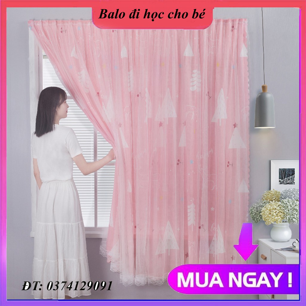Rèm cửa dán tường 2 lớp, rèm cửa chống nắng dán tường-rèm trang trí họa tiết hiện đại trang trí nhà cửa