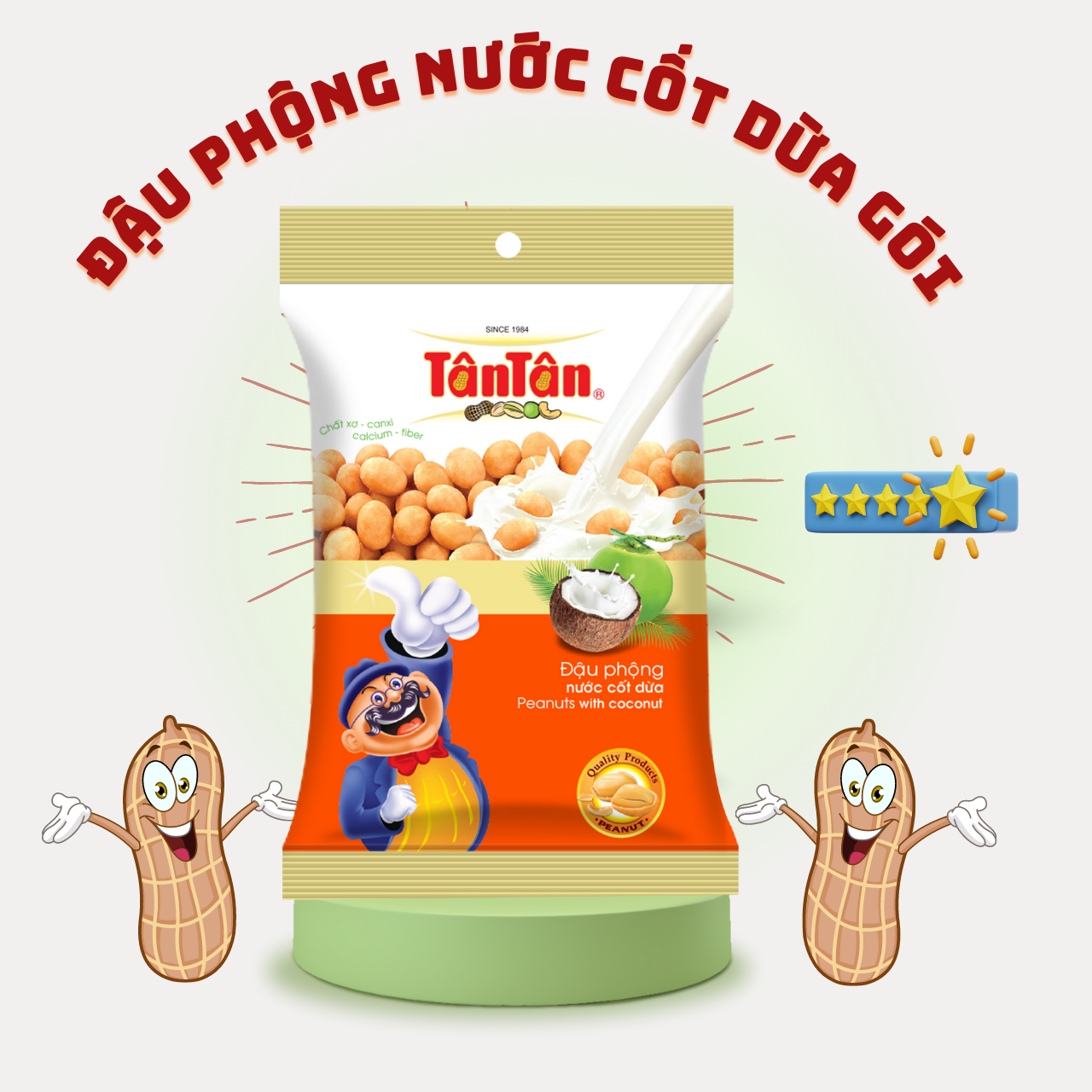 1 gói đậu phộng nước cốt dừa tân tân 28g