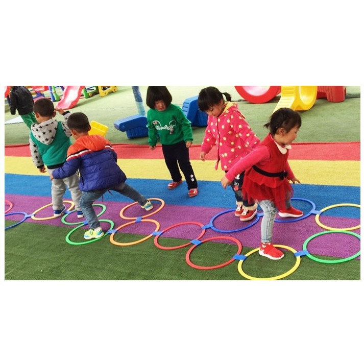 Vòng Nhảy Lò Cò Cho Bé Bộ 10 vòng chơi nhảy lò cò cho bé Size 38 cm - Đồ chơi vận động