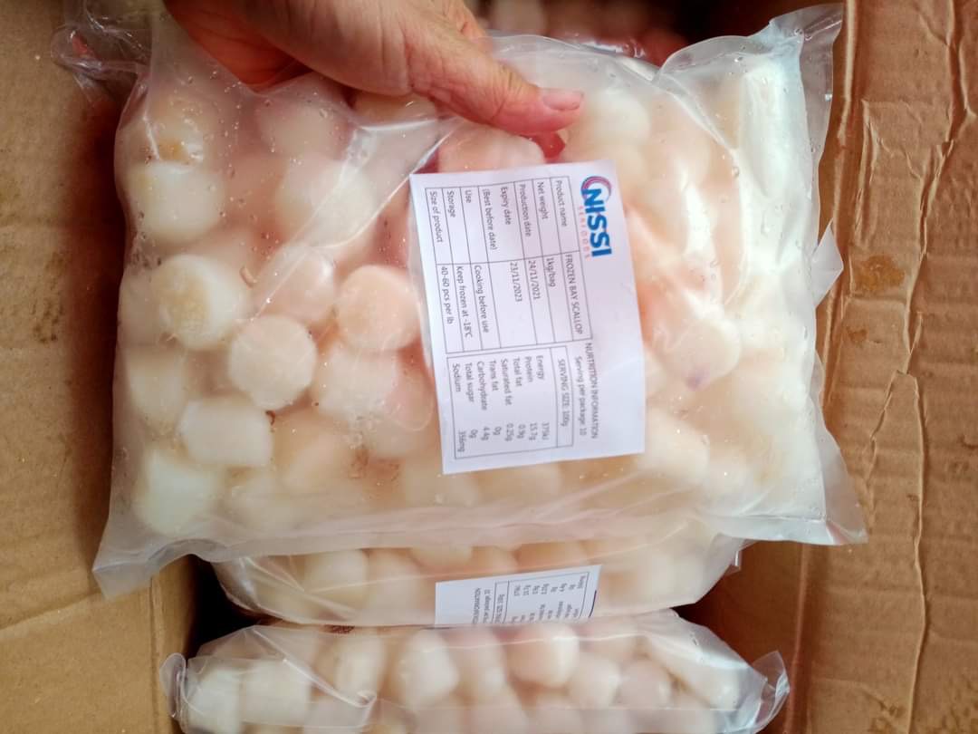 Còi sò điệp nhật size 40-60 bịch 1kg