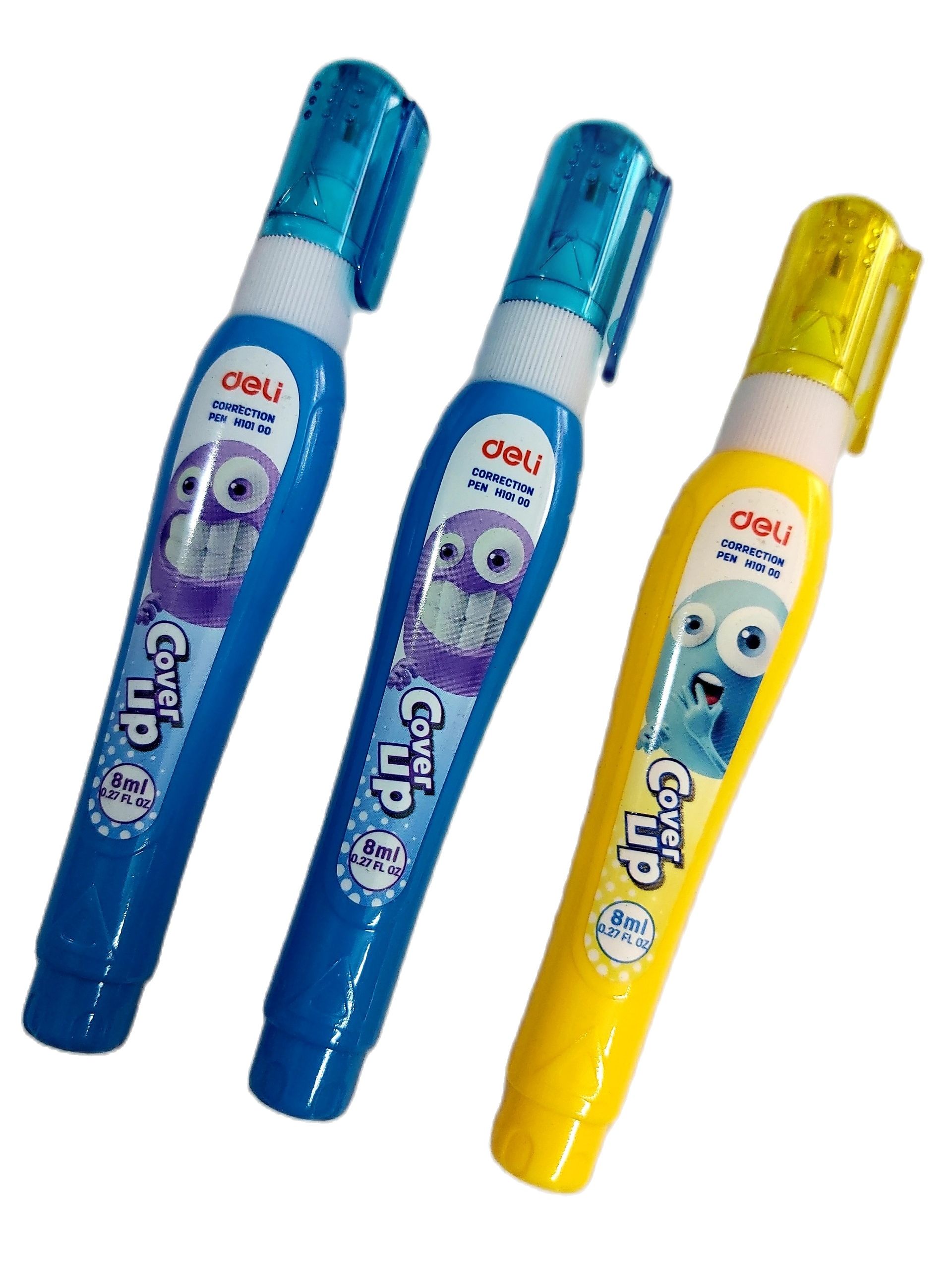 Bút Xóa Nước 8ml Deli - Bút Xóa đều Thích hợp học sinh cấp 2 (màu ngẫu nhiên)