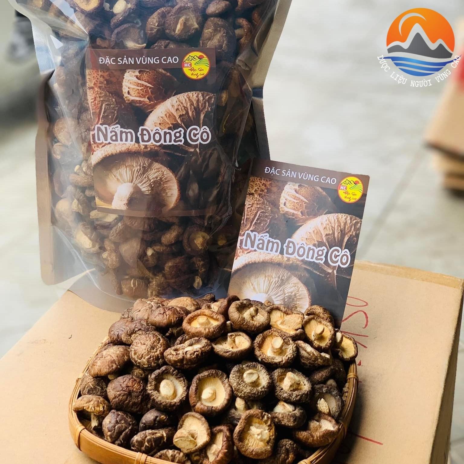 Nấm đông cô khô Sa Pa, nấm cúc loại 1 1kg thượng hạng. Đặc sản nấm hương rừng Tây Bắc, nấm đông cô, nấm hương rừng xiên que phơi khô tự nhiên