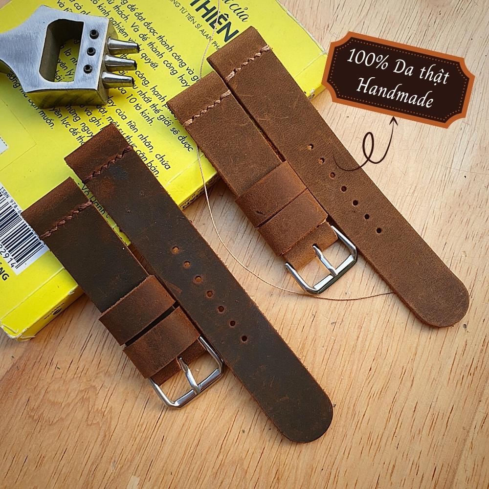 Dây Đồng Hồ Da Bò Sáp 2 Mặt, Dây Da Đồng Hồ Nam, Dây Đeo Đồng Hồ, Dây Đồng Hồ Nam, Dây Da, Quai Đồng Hồ Thông Minh Size 18mm 20mm 22mm DW, Daniel Wellington, Orient, Seiko, Casio, Movado, Giá Rẻ Nhập Khẩu Vnstrap