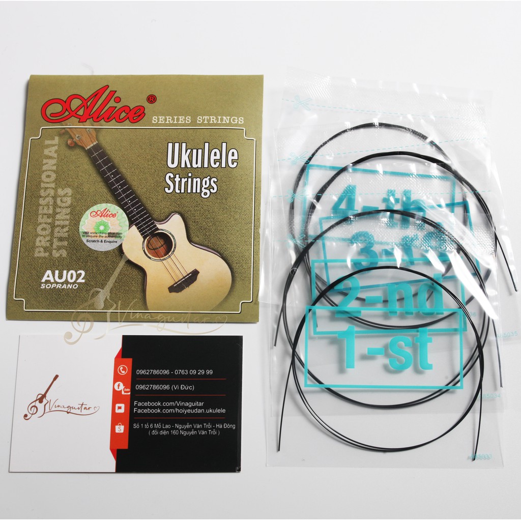 Dây đàn ukulele alice au02 chính hãng đen