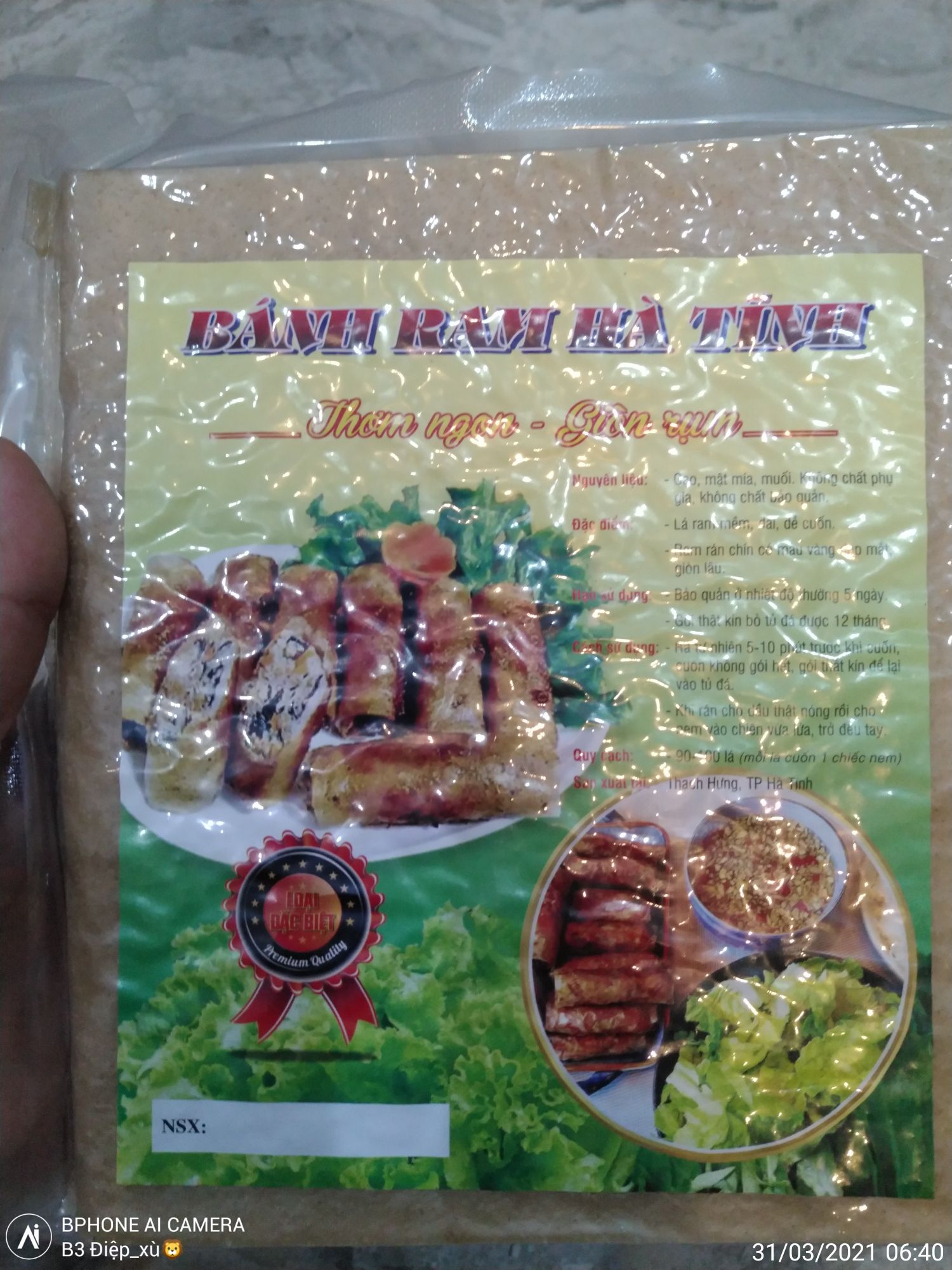 Vỏ ram hà tĩnh tập 100lá