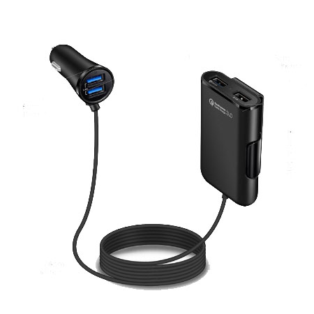 [HCM]Tẩu Sạc Xe Hơi 4 cổng USB (Hỗ Trợ Sạc Nhanh) vntrade
