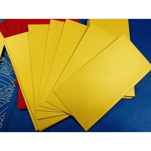 Xấp 6 bao lì xì vàng trơn loại siêu dày cao cấp có ánh kim