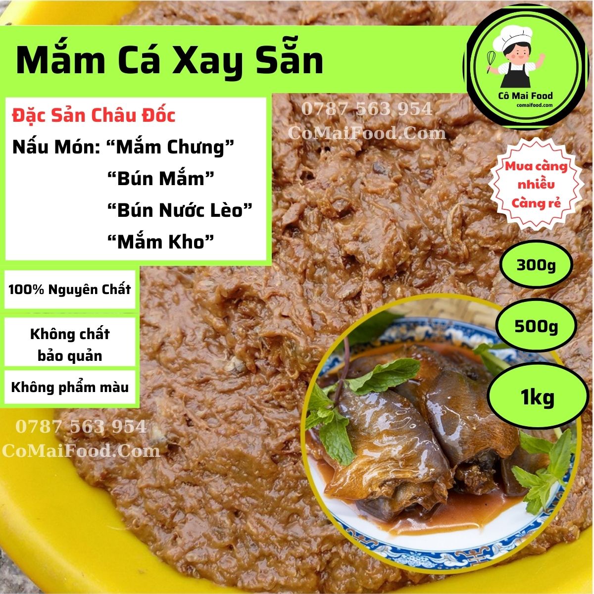 Mắm cá sặc, cá linh xay sẵn dùng chưng thịt, nấu bún mắm, bún nước lèo, mắm kho miền tây | cô mai food - comaifood.com