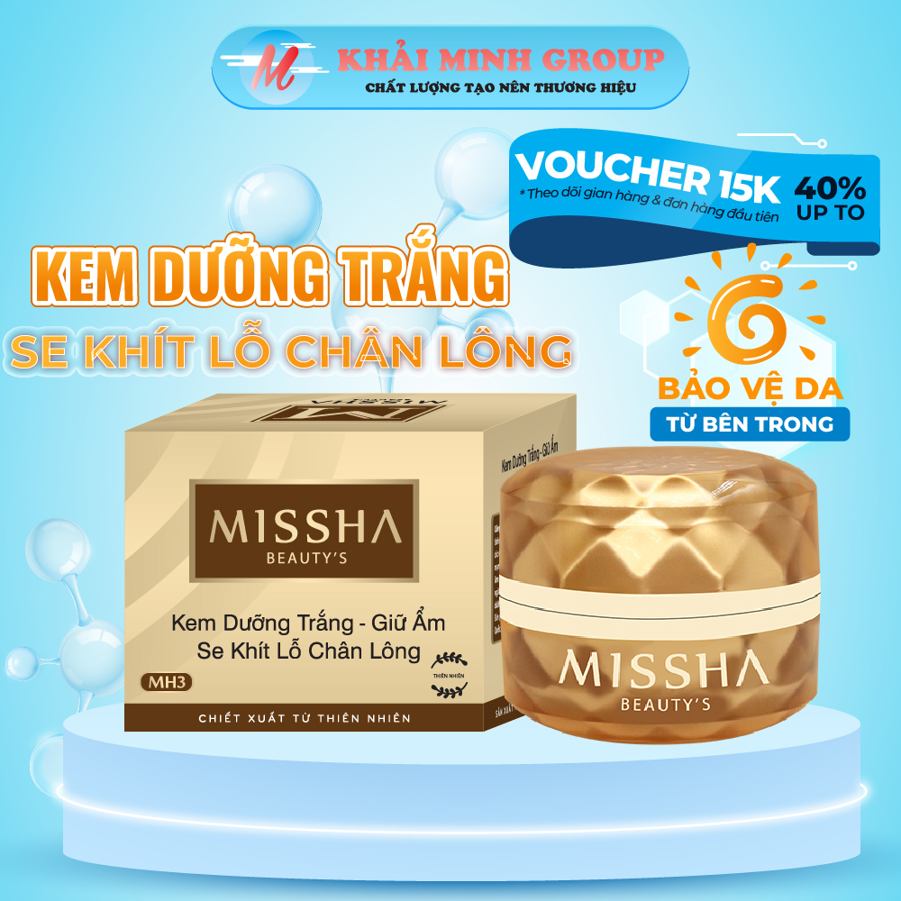 Kem dưỡng trắng da giúp giữ ẩm se khít lỗ chân lông ngăn ngừa lão hóa phục hồi hư tổn Missha 15g - Global Khai Minh Cosmetics