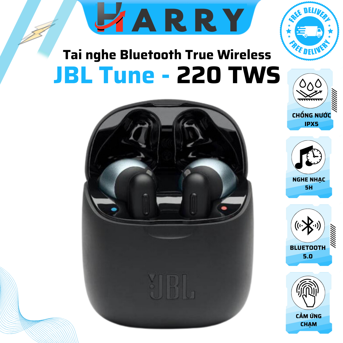 Tai nghe Bluetooth True Wireless JBL Tune 220 TWS