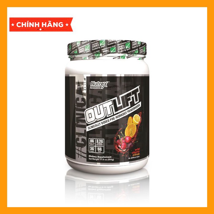 Nutrex Outlift 20 Lần Dùng Preworkout - Tăng Sức Mạnh - Chính Hãng