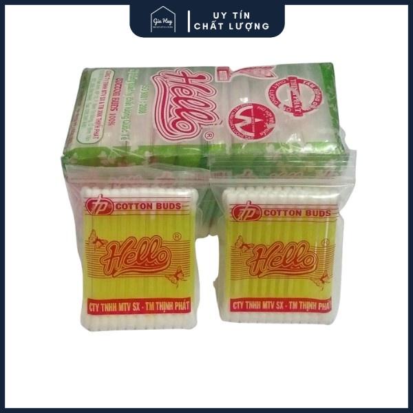 Combo 12 tép bông gòn ráy tai Hello an toàn tiện dụng