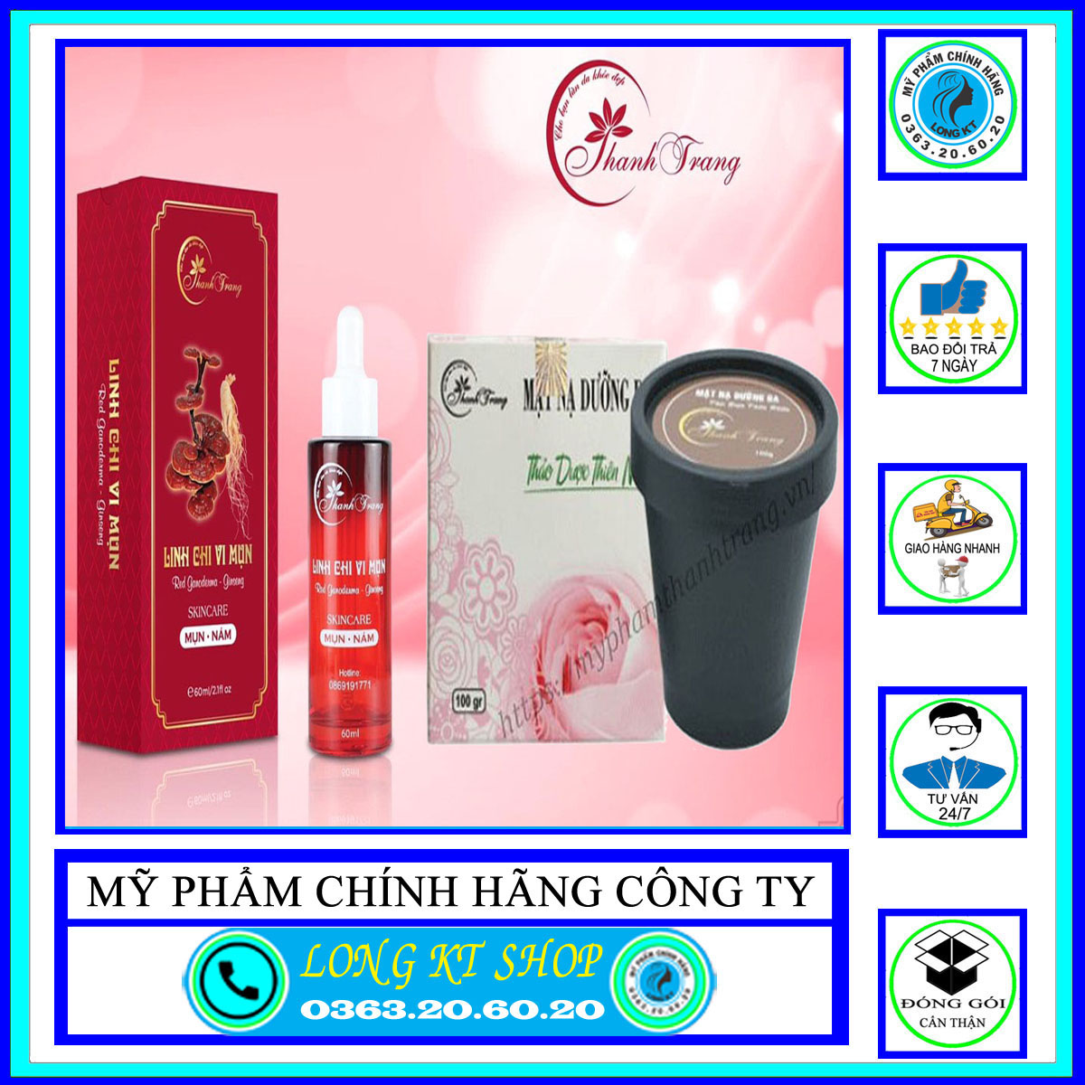 [Thanh trang giá sĩ] Combo 2 sản phẩm trừ Mụn,Thâm,Nám sẹo rỗ lâu năm Mỹ phẩm Thanh trang