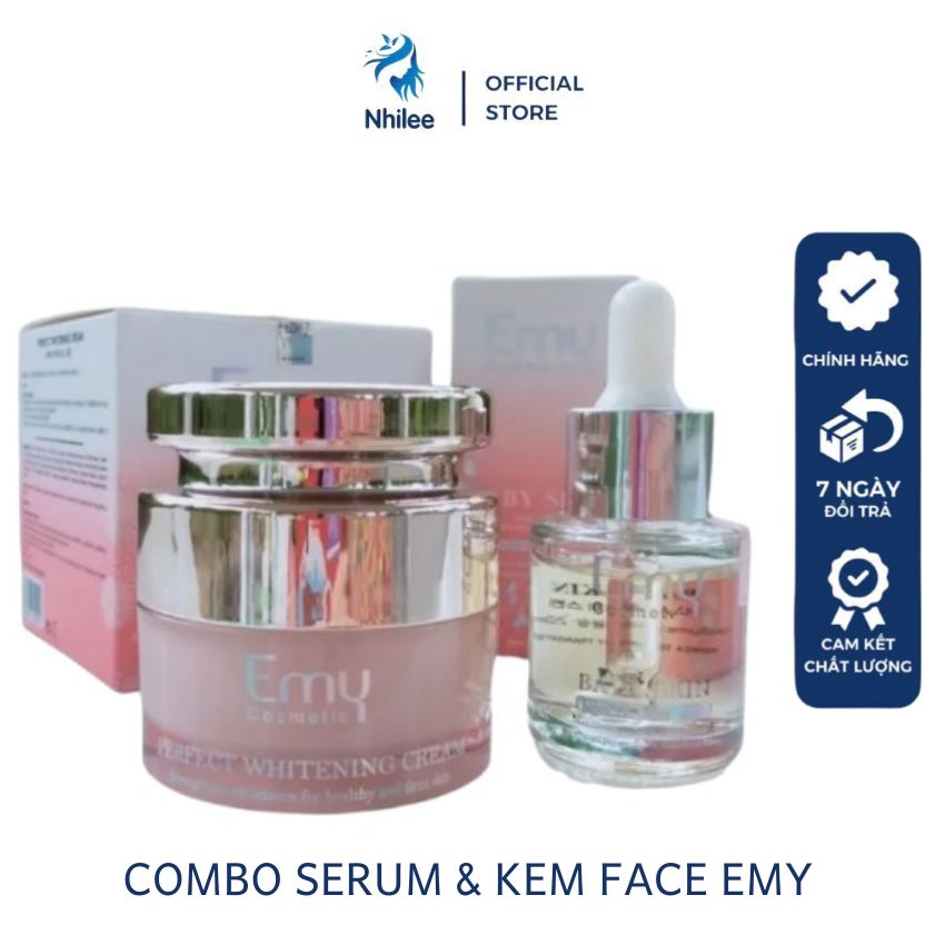 Combo dưỡng da mặt NHILEE NL093, Bộ đôi Kem face+serum emy chuyên phục hồi dưỡng da mỏng yếu