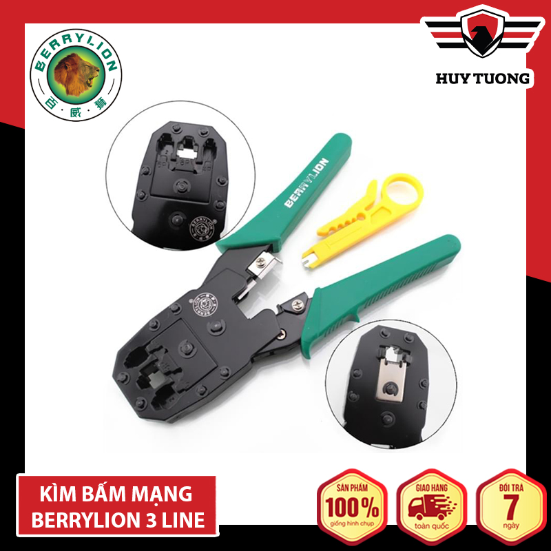 Kìm bấm mạng đa năng RJ45, RJ11 Berrylion cao cấp - Huy Tưởng