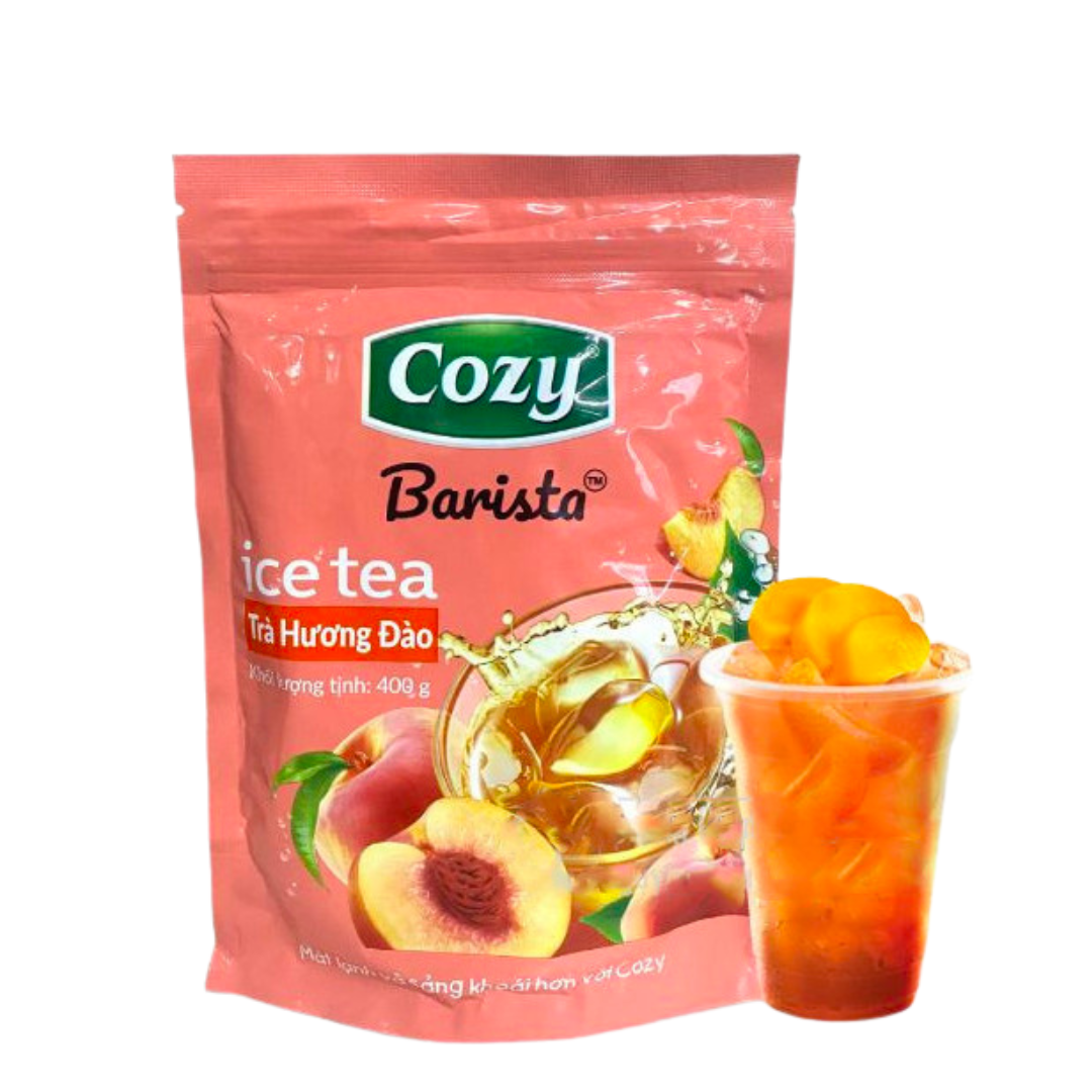Trà đào cozy-trà đào cozy hòa tan 400 gram pha 50 ly