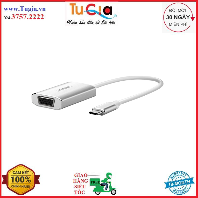 Cáp chuyển đổi ugreen usb type-c sang vga 40866 - hàng chính hãng