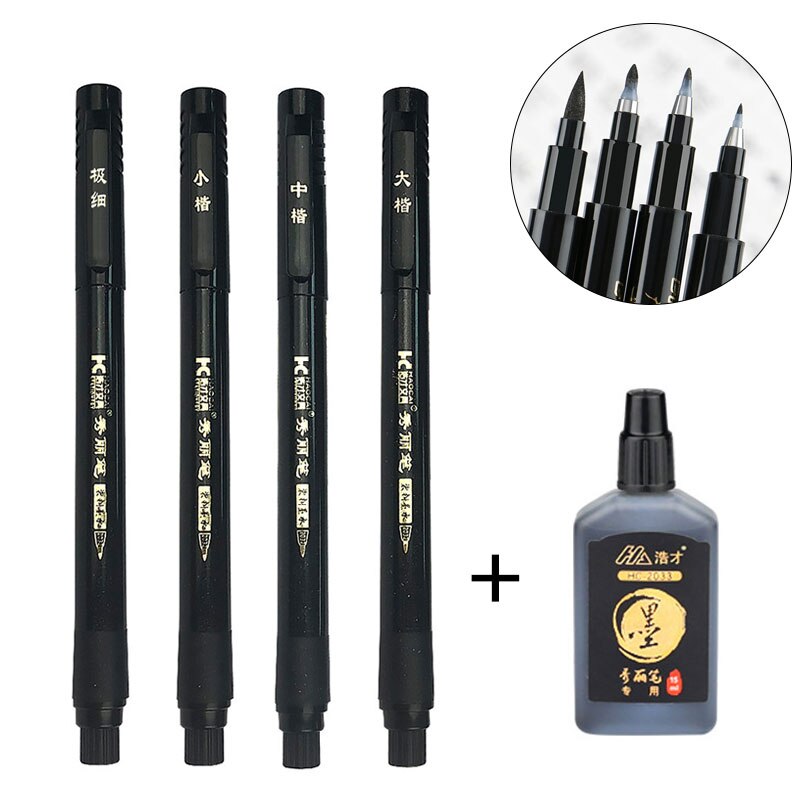 5 pcs set canetas de marcador de arte de caligrafia caneta pincel arte