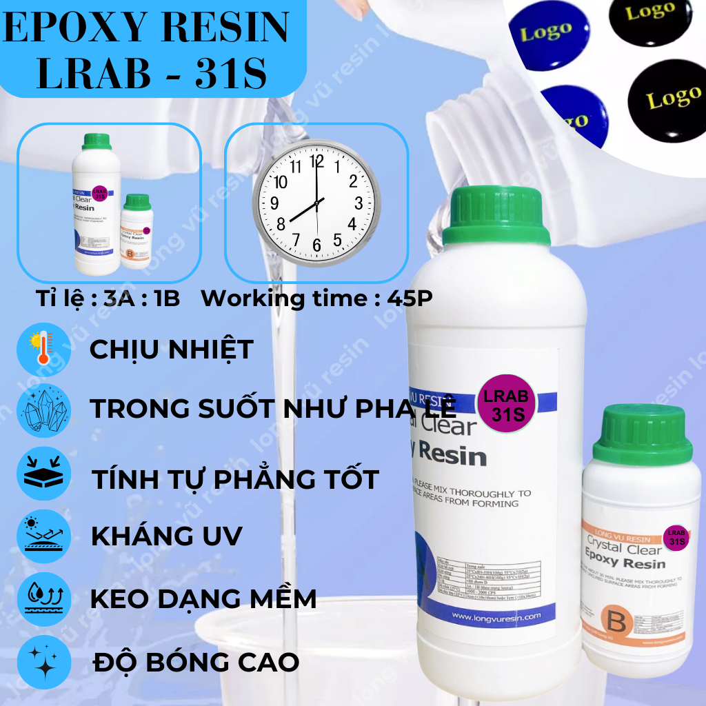 Soft Epoxy Resin LRAB31S- Resin mềm làm ốp điện thoại - Phụ kiện trang trí handmade