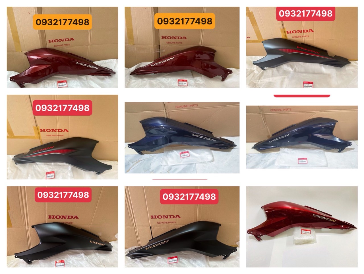 ỐP SƯỜN VISION 2021, 2022, 2023 ĐẦY ĐỦ MÀU ZIN CHÍNH HÃNG HONDA
