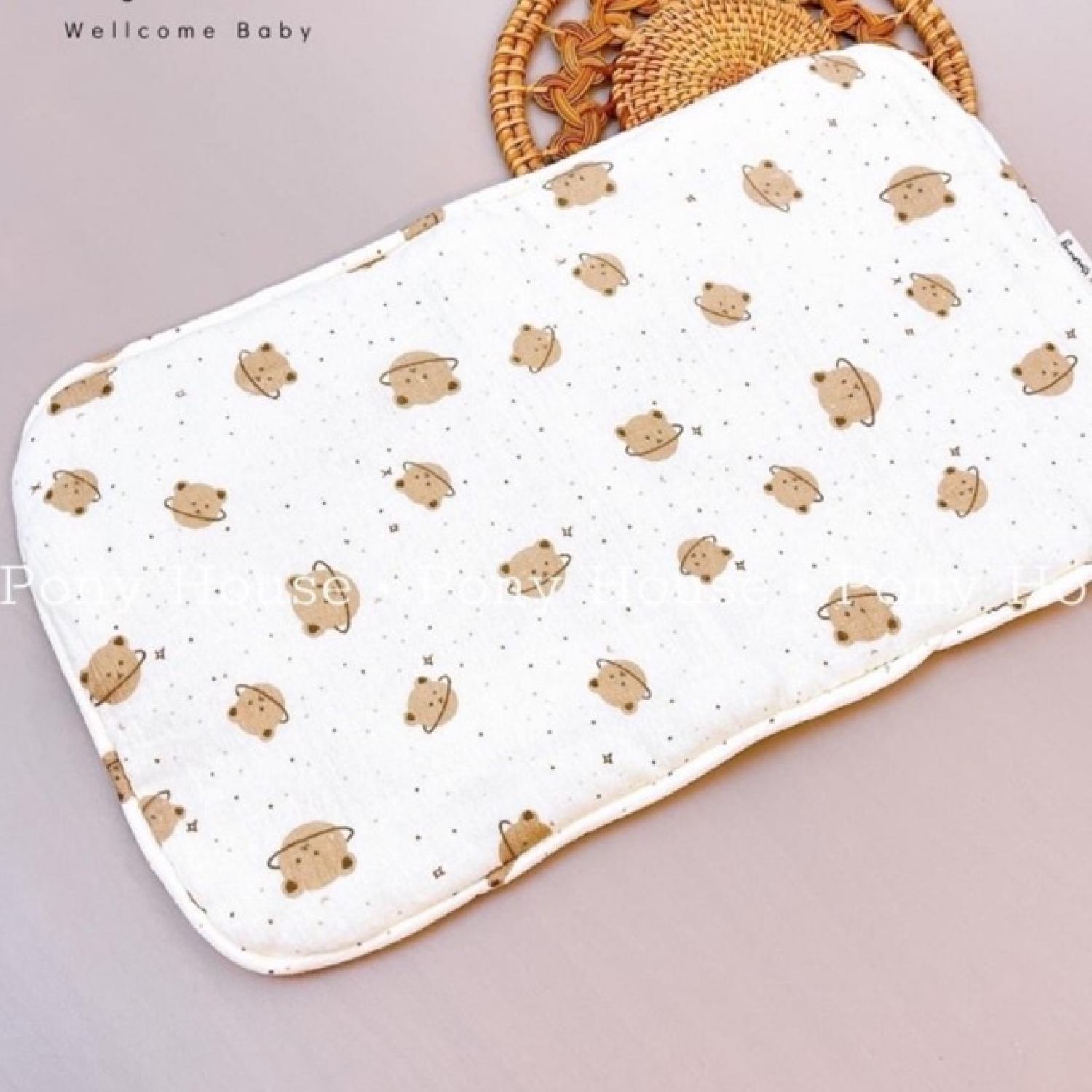 Gối bông xô muslin Hàn Quốc cho bé sơ sinh