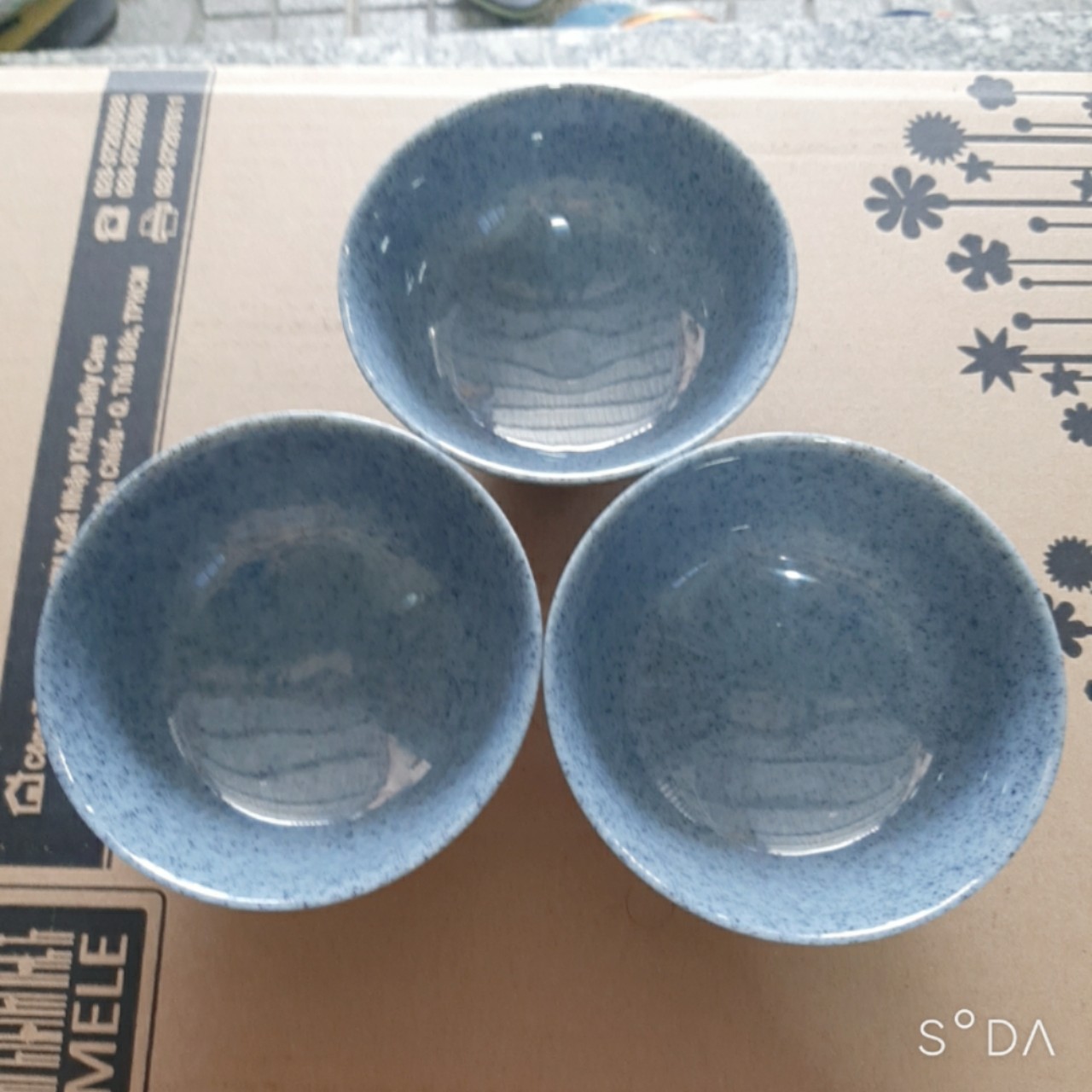 Chén nhỏ nhựa melamine CO09 màu vân đá xanh sang trọng -Cao Cấp