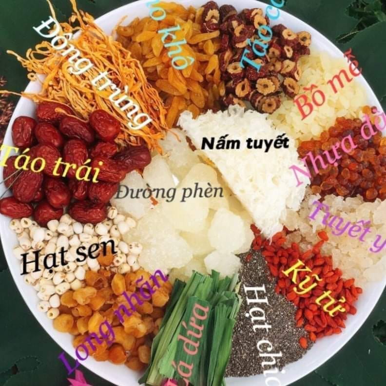 Tặng 1 sét khi mua 5 sét Sét chè dưỡng nhan 12 vị -450 gr - nguyên liệu dùng nấu chè dưỡng nhan #hatsaythanhcong