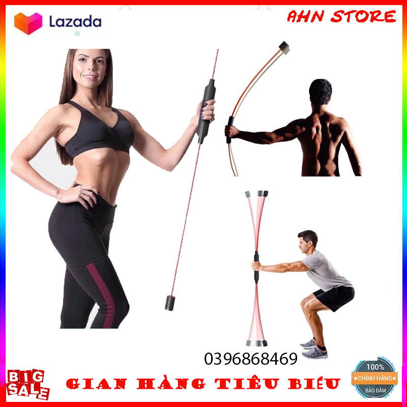 Dụng cụ thể dục thanh rung đàn hồi tập gym siêu hot