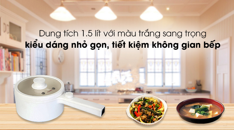 Ca nấu đa năng mini Mishio MK-271 1.5 lít