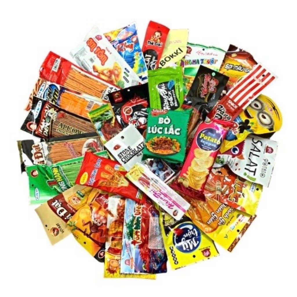 Sét 30 gói đồ ăn vặt hot hit tổng hợp các món siêu ngon