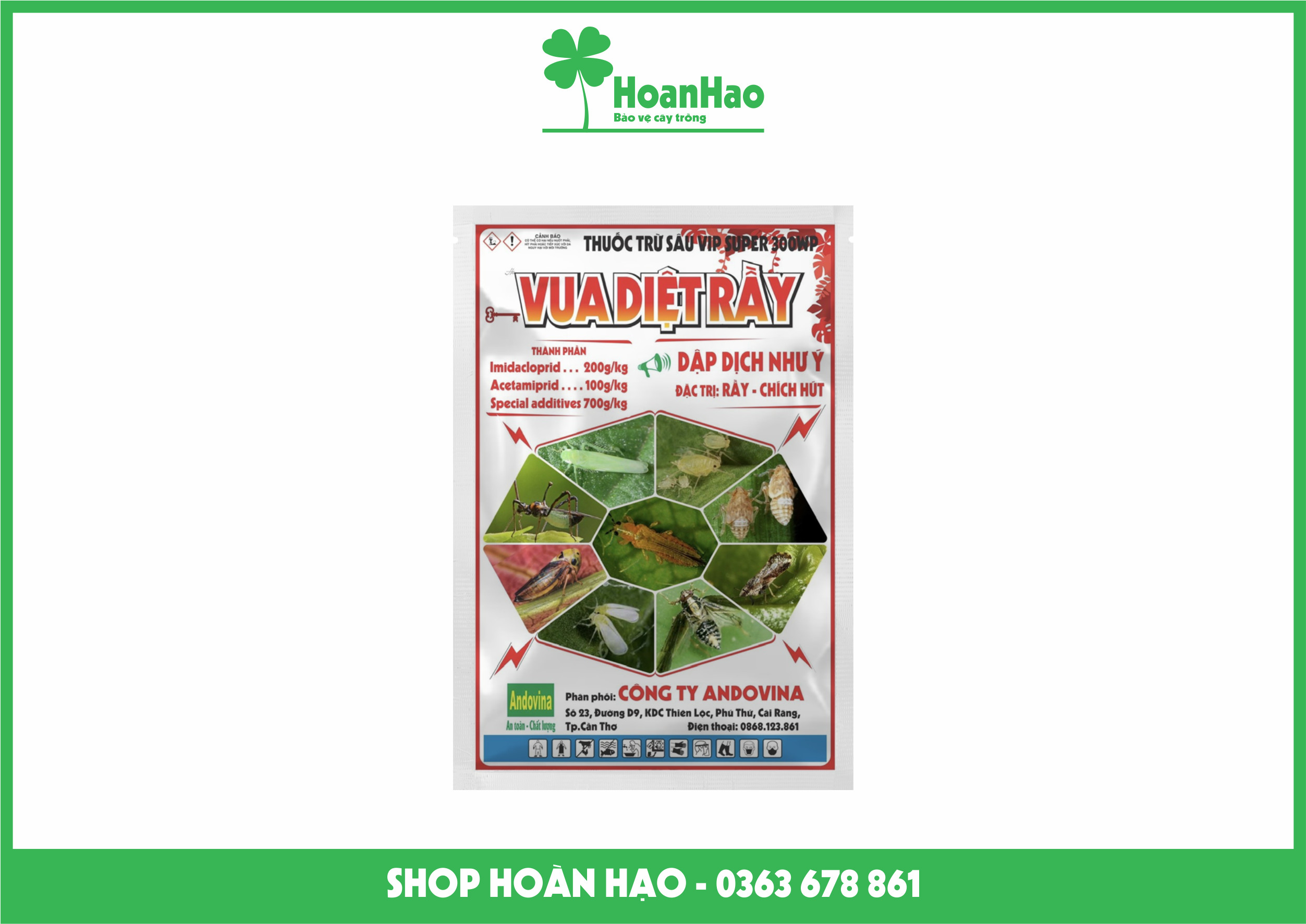 Vua diệt rầy 90gr - phòng trừ: rầy xanh, rầy bông, bọ trĩ, bọ xít muỗi, rầy phấn