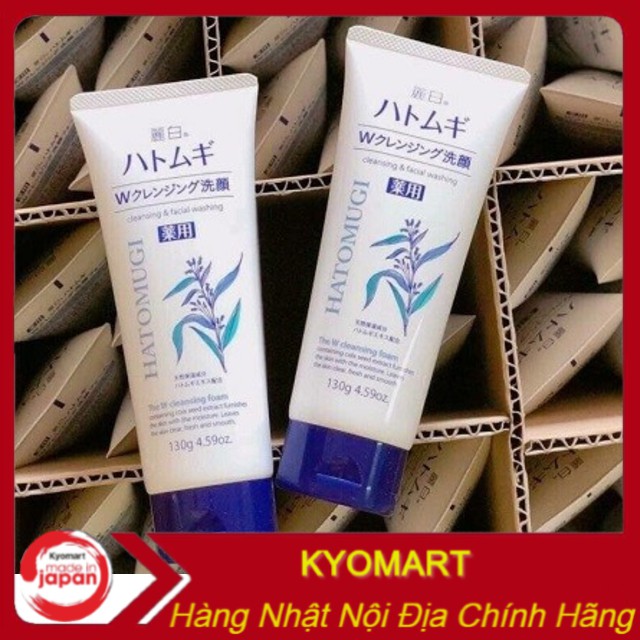 Sữa rửa mặt HATOMUGI naturie hạt ý dĩ 130g và 170g nhật bản(tuýt 130gr)