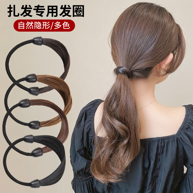 Dây buộc tóc kèm tóc giả - Dây buộc tóc tạo kiểu phong cách Hàn Quốc