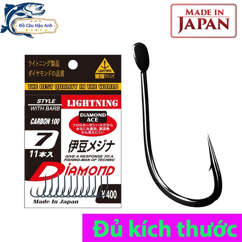 Lưỡi câu cá Nhật Bản Diamon lưỡi câu đài siêu bén siêu cứng LC18 Hậu Anh FISHING lưỡi câu cá chép siêu nhạy