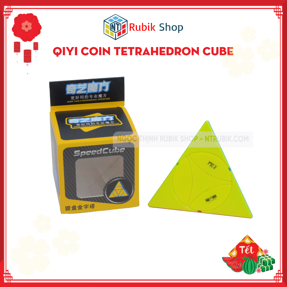 Rubik QiYi Coin Tetrahedron Cube Stickerless đồ chơi thông minh