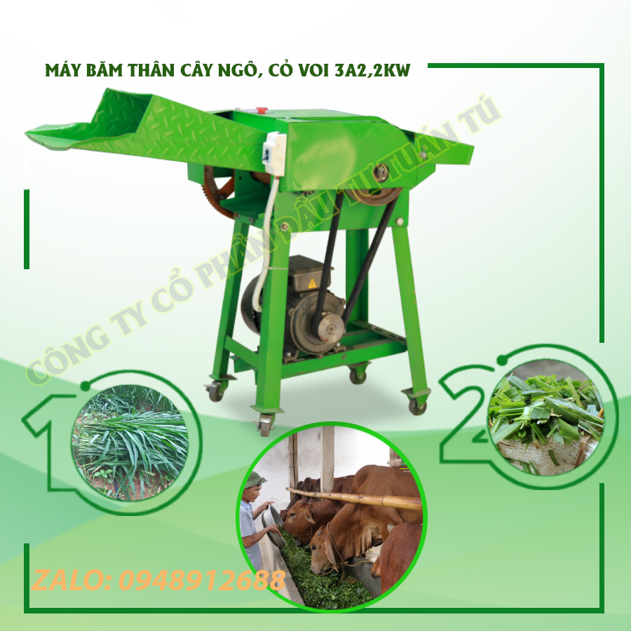 Máy băm cỏ voi|Máy băm xay cỏ cho bò 3A(Không động cơ)