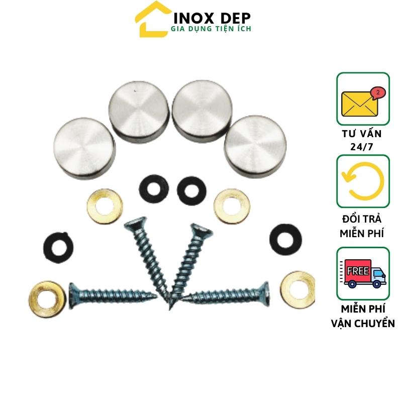 Bộ 4 nắp chụp ốc vít 304 ,đường kính 15×15