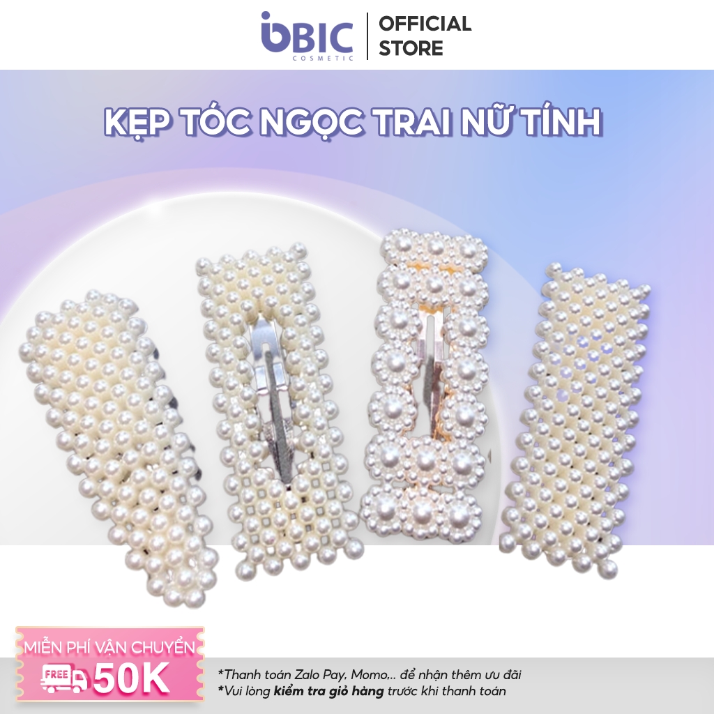 Set 5 kẹp tóc nữ đính ngọc trai nhân tạo thời trang kiểu Hàn Quốc kẹp tóc siêu xinh KT2