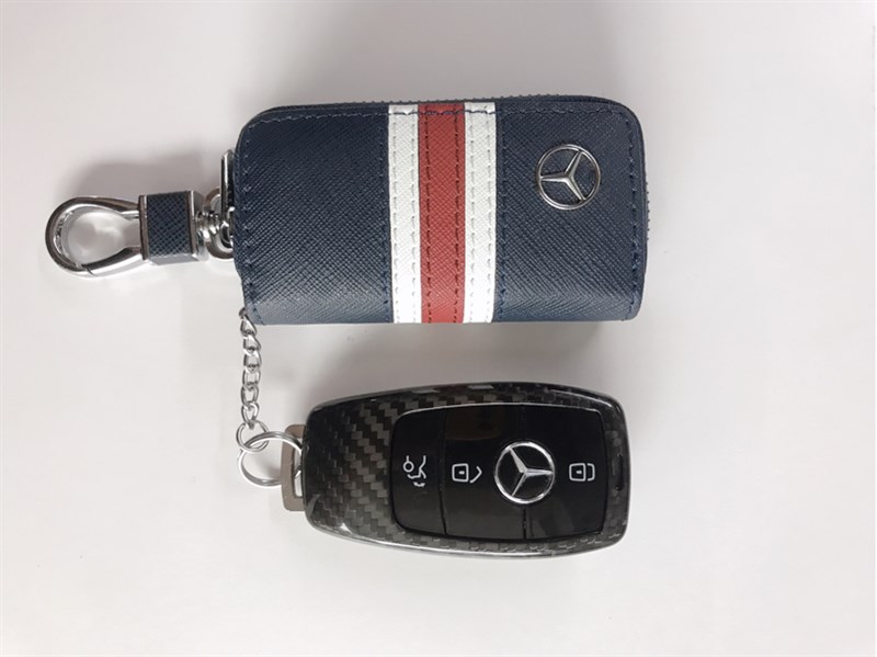 Bóp da đựng chìa khóa xe Mercedes cao cấp có móc khóa