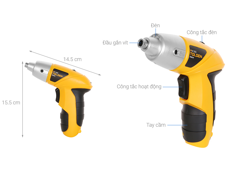 Máy bắn Vít Pin Tolsen 3.6V 1.300mAh 79010