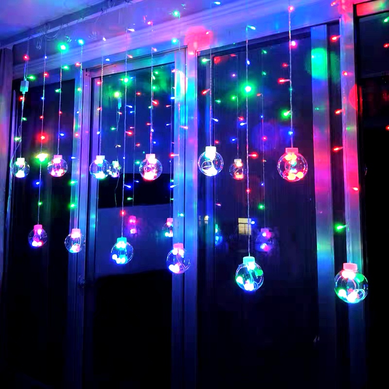 Đèn led nhấp nháy nhỏ đèn dây đèn ngôi sao trang trí phòng ngủ nhiều màu sắc ngoài trời hộ gia đình nhấp nháy đèn bóng make-a-wish