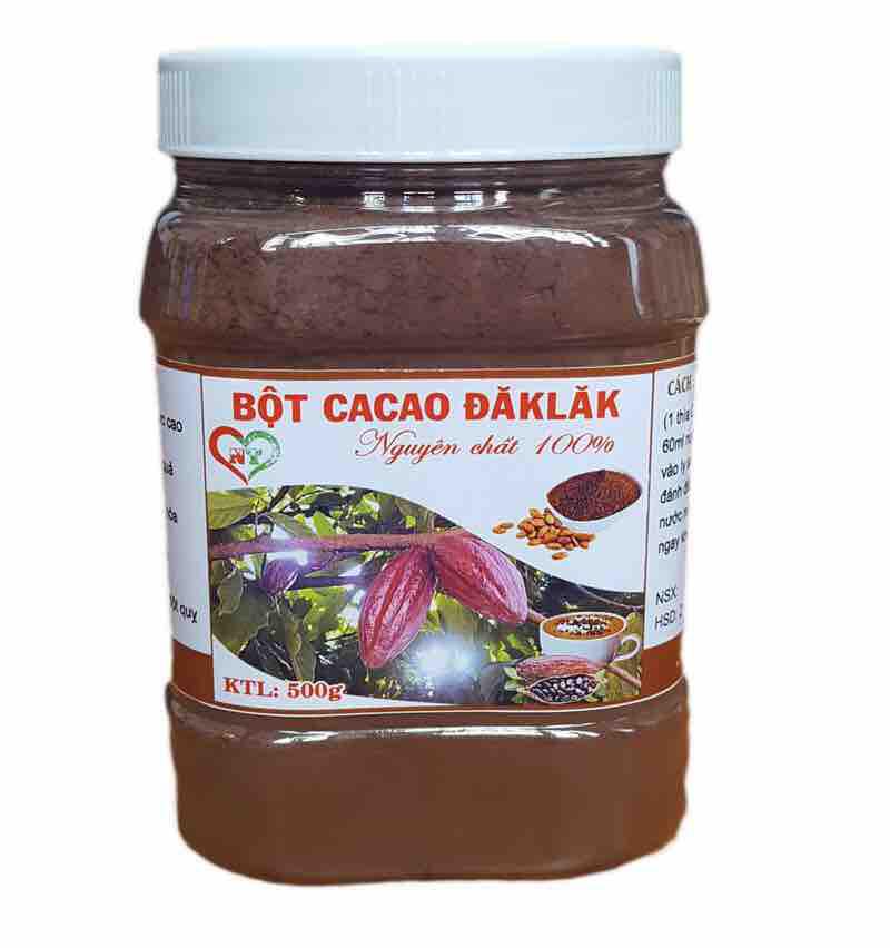 Bột Cacao Nguyên Chất Daklak Hộp 500gr