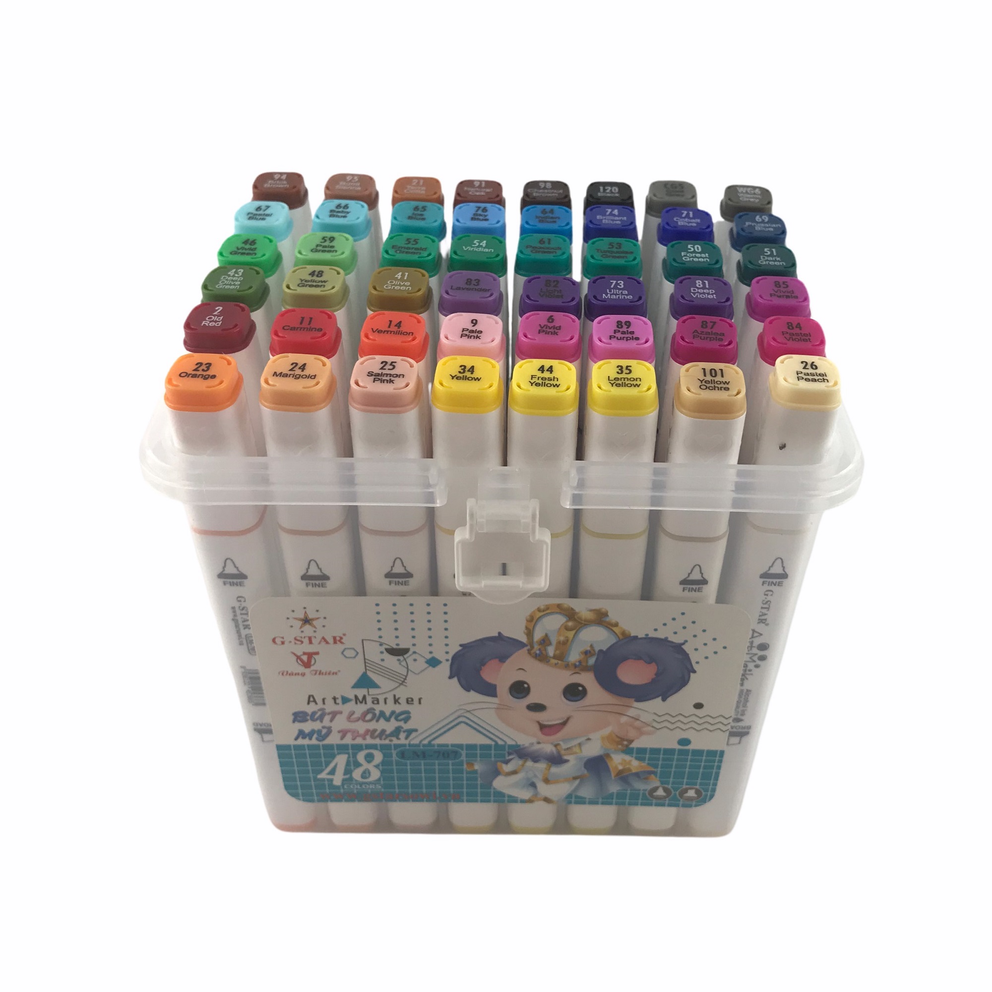 Bút lông màu 2 đầu G-star LM-707 48 màu