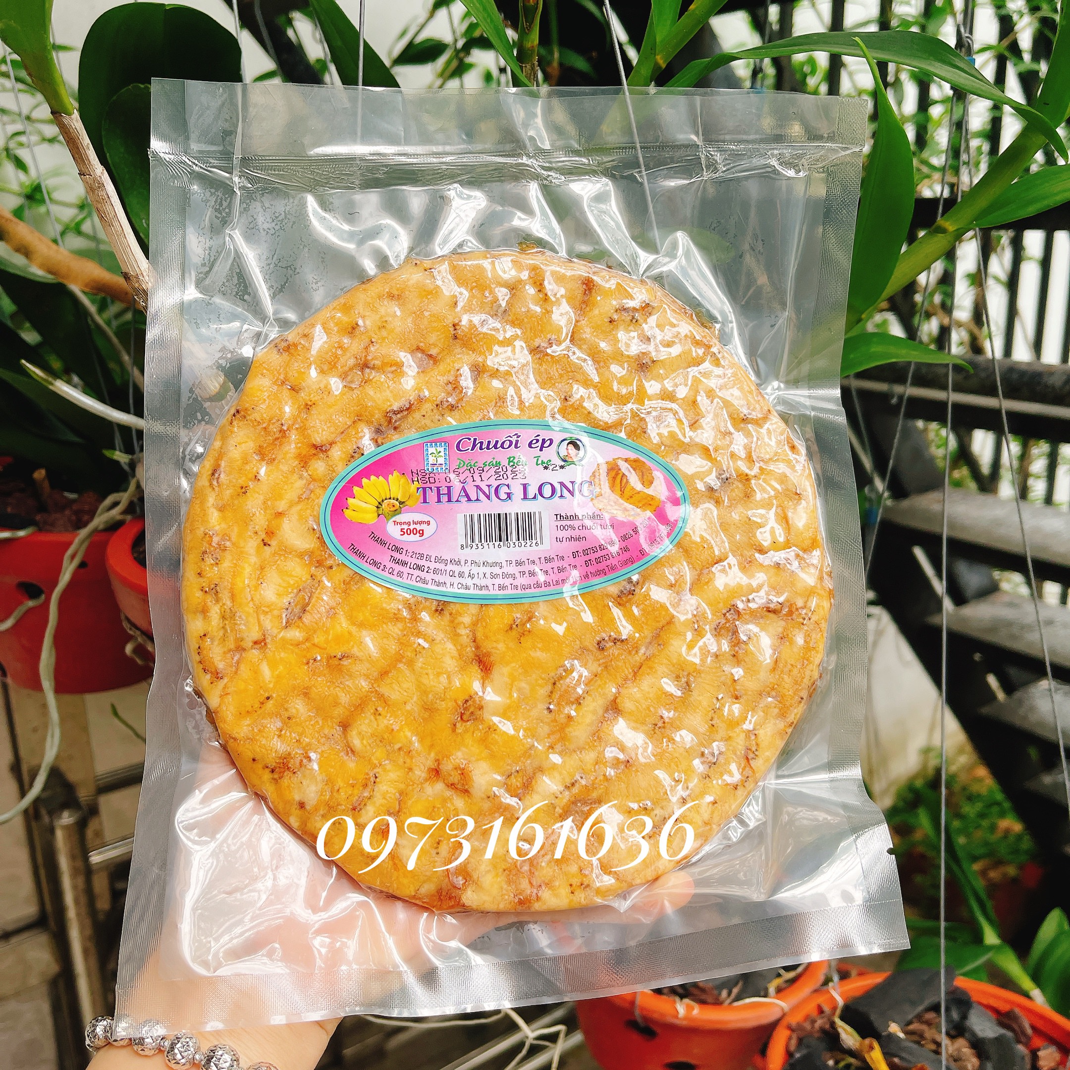 [500G] Chuối xiêm ép dẻo không đường Thăng Long/Bánh kẹo ăn vặt