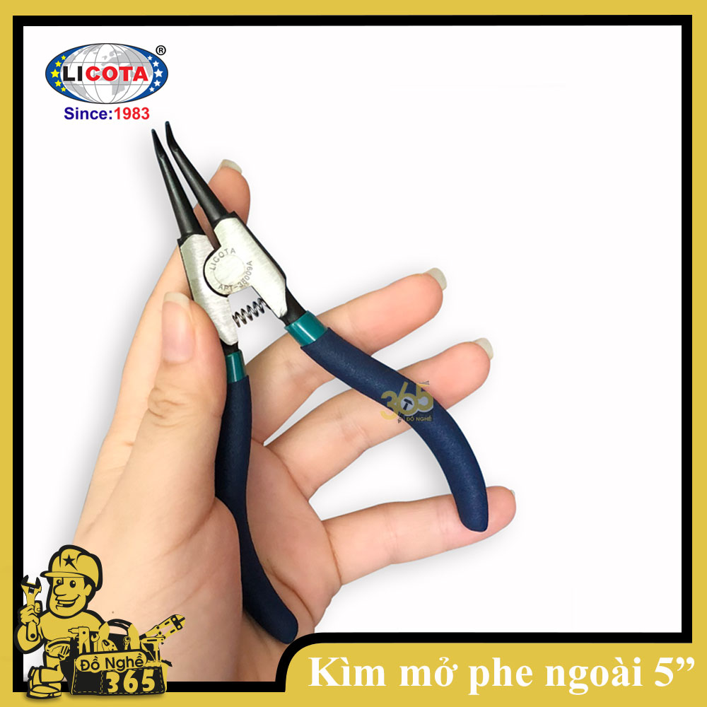 Kìm mở phe 5 inch cao cấp Licota - Đài Loan kìm phe được chế tạo bằng thép CR-V, và được xử lý nhiệt luyện đặc biệt, để gia tăng độ cứng