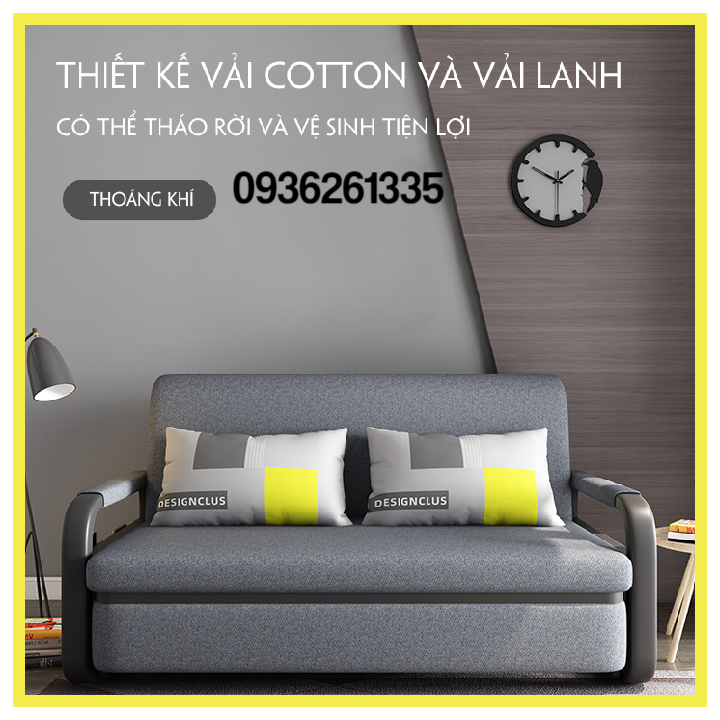Sofa Giường Đa Năng ,Giường ngủ Thông Minh  Gấp Gọn ghế ,Tiện ích Tiết Kiệm Không Gian Có Ngăn Chứa Đồ Rộng Rãi- Kích Thước 1m5x1m9