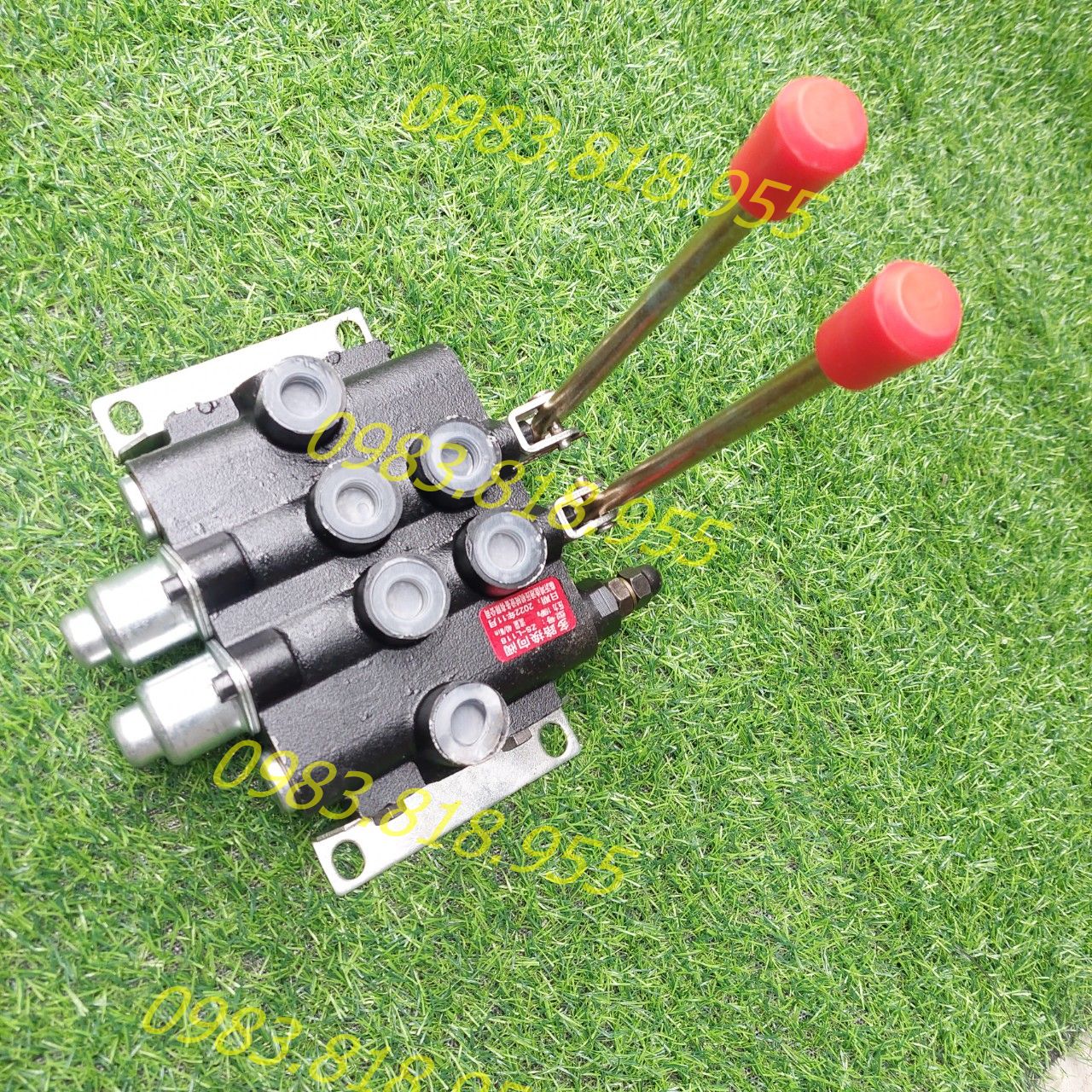 Van thủy lực 2 chiều van đôi điều khiển 2 xy lanh xe nâng vẫn tay thủy lực van phân phối
