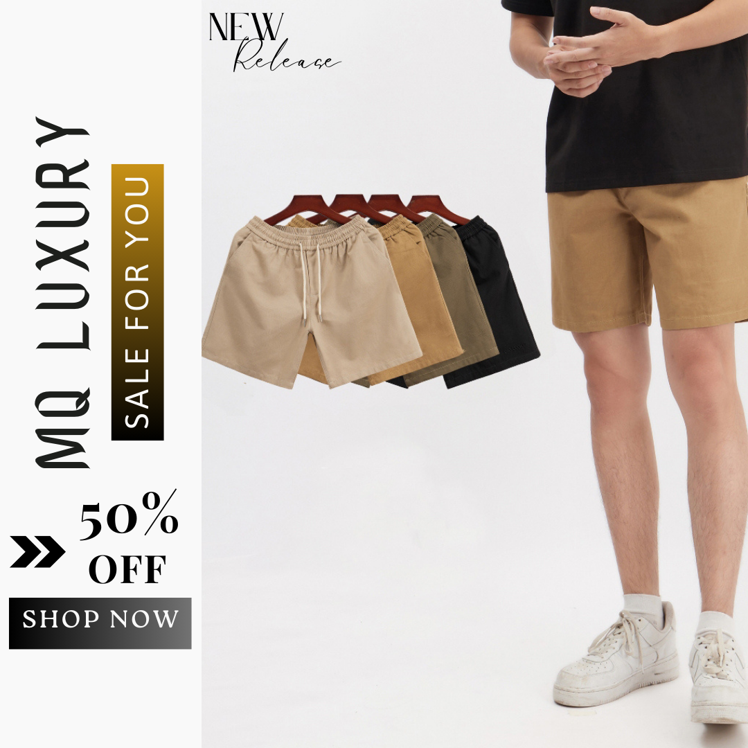 Quần Short Nam - SH2, Quần Short Nam 4 Màu Trẻ Trung Chất Liệu Kaki Mềm Mại, Kiểu Dáng Basic Hàng Xuất Khẩu MQ LUXURY 68