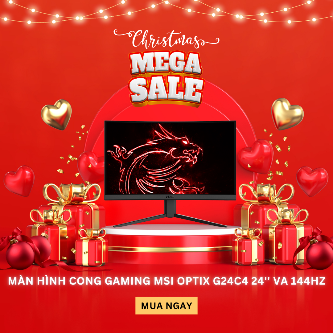 Màn hình máy tính cong msi optix g24c4 23.6inch fhd 144hz - hàng chính hãng